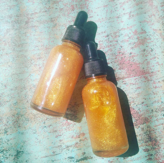 Oshun Golden Glow Oil (1 oz) – Radiant Shimmering Body Oil for Glowing Skin